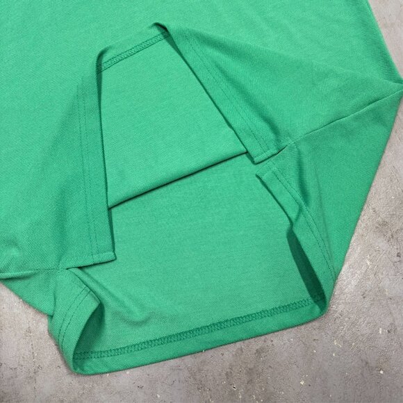 Lacoste Polo Shirt Short Sleeve Mesh Cotton Green Small Croc Medium - Picture 5 of 6